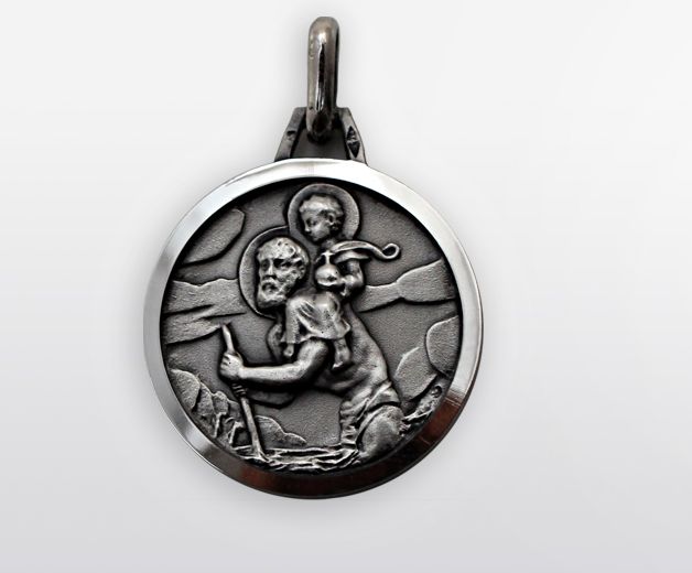 Médaille Saint Christophe de Lycie argent - CHRIST-EN-OR