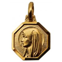 Médaille Vierge Marie plaquée or