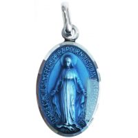 Médaille miraculeuse en argent massif - Pour la protection de la Vierge Marie