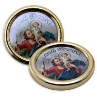 2 X Médaille Saint Christophe aimantée pour voiture, frigo