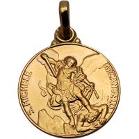 Médaille Saint Christophe de Lycie plaqué or 14mm