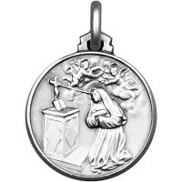 Médaille Sainte Rita argent 10mm